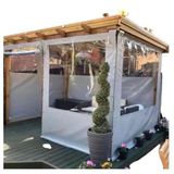 450 X 200 Pvc Şeffaf Branda Kapama Kış Bahçesi Fermuarlı