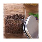 450ML Sızdırmaz Vakumlu Metal Kapaklı Borosilikat Cam Kavanoz – Hava Geçirmez & Dayanıklı Gıda Saklama Kabı (10CM x 10CM) - standart