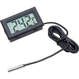 4522 Dijital Termometre Pilli -50 +110 Derece Arası LCD Ekranlı Problu Kullanım Tipi Su Geçirmez - 02-Siyah