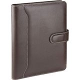 4534 Ajanda Tarihsiz Kareli 17X24 Cm. Ajanda/defter Hesap Makineli Suni Deri Organizer, Kahverengi