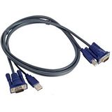 4535 Usb Kvm Switch Vga Yazıcı Adaptör Kablosu Siyah