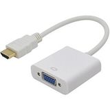 4547 Hdmi To Vga Çevirici Dönüştürücü Adaptör Monitör Laptop Uydu Kablosu Beyaz