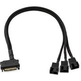 4597 Sata Power To Fan Çevirici 3 Port Y Pin Pwm Çoklayıcı Splitter Fan Kablosu