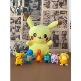 45cm Sevimli Pikachu Anime Peluş Yastık Ve 6/Takım Pokemon Figür Seti