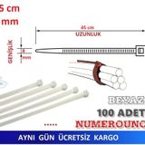 45cm x 8mm PLASTİK CIRT KELEPÇE ( Kablo Bağı) BEYAZ