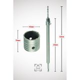45mm Beton Duvar Delme Panç + Sds-plus 250mm Adaptörlü
