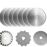 45mm Yuvarlak Bıçak Rulet Disk Kumaş Karton Kesici 10 Adet Yedek Bıçağı Komple Kesim Seti