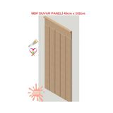 45X102 (1 Adet) Dekoratif, Duvar Çıtası Ham Ahşap Duvar Paneli, Boyanabilir, Ham, Mdf Panel