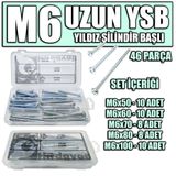 46 Parça M6 Uzun YSB Vida Civata Seti