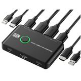 4642 4k Hdmi Kvm Switch 2 Port Usb 2 Pc Tek Kasa Klavye Mouse Kon