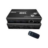 4669 Kumandalı Usb 3.0 4K Hdmi Kvm Switch 2 Port Rj45 Ethernet Pc Kasa Klavye Mouse Çoklayıcı