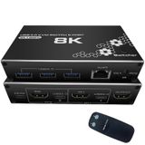 4669 Kumandalı Usb 3.0 4k Hdmi Kvm Switch 2 Port Rj45 Ethernet Pc
