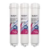 472 Sulook Su Arıtma Filtre Seti 3'lü Inline Set, Fitting Ilaveli