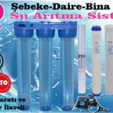 473 Sulook 20 Inç Bina - Daire- Şebeke Girişi Su Arıtma Filtre Seti Gac-Cto 1 Mic. Filtre