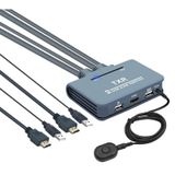 4732 HDMI KVM Switch 2 Port Usb Pc Tek Kasa Klavye Mouse Kontrol Çoklayıcı