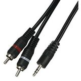 4794s 3.5mm Stereo To 2rca Aux Ses Kulaklık Çevirici Kablosu (1.8 Metre) Siyah