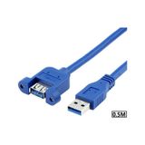 4796 Usb 3.0 Panel Tipi Vida Dişi Erkek Uzatma Kablosu 50cm