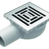 47H0026000000007-Hüppe MasterX Yalıtımsız Noktasal Su Gideri 15x15 Mat Yandan