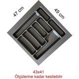 47X49 cm Çekmece Içi Düzenleyici 47 cm Kaşıklık 47 cm Kepçelik (42X40 cm E Kadar Kesilebilir)