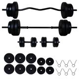 48 Kg Z-Bar (40 Kg Plaka) Halter Seti Ve Dambil Seti
