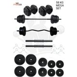 48 Kg Z-Barlı MEGASET Halter Seti Ve Dambıl Seti ,Ağırlık Seti , Fitness Seti