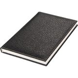 4810 Defter 14X20 Cm. Çizgili 160 Yapraklı Suni Deri Hilton Desen Kapaklı Siyah, Siyah - Standart