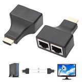 4845 Hdmi Rj45 Cat5 6 Extender Uzatıcı Uzatma Aparatı Adaptör Siyah