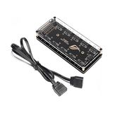 4847 Argb Rgb LED 3 Pin 11 Port 5V Sata Power Güç Fan Çoklayıcır Şerit Hub Kablo Splitter - 0 - Siyah - Option-1
