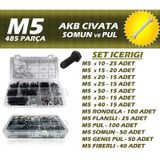 485 Parça M5 Akb Civata Somun Ve Pul Seti & Anahtar
