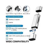 4858 Type C USB Kart Okuyucu Micro Sd Card Reader Çevirici Dönüştürücü Adaptör - Option-1