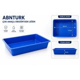 48x33x8cm Mavi Plastik Peynir Leğeni Büyük Boy Peynir Küveti Çok Amaçlı Derin Tepsi