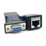 4943 RS232 To RJ45 9 Pin Ethernet Adaptör Ekleme Ek Uzatıcı Extender Çevirici Dönüştürücü 30 Metreye Kadar Sinyalleri Iletir. RS232 Portu Cat5 CAT5E Cat6 Cat7 Ağ Kabloları Üzerinden Iletin. - 0 - Siyah
