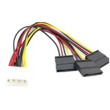 4985 Kasa içi 3 Port ide Molex Sata Power Hdd 4 Pin Güç Kablosu