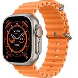 49MM Akıllı Saat, Çift Kordon, Hediyeli, Ios ve Android Uyumlu, Turuncu - Seçenek 1 - Altın