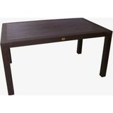 4A Groups - 90X150 cm Rattan Masa ( Camsız ) ( Acı Kahve - Beyaz Renk Seçenekleri )