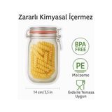 4'lü Kilitli Saklama Poşeti, Kavanoz Görünümlü | 500 ml | Gıda Saklama, Baharat, Kurabiye, Makarna, Atıştırmalık Için Uygun | Pe Malzeme | Zararlı Kimyasal Içermez - standart