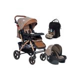 4Baby Gold Active Plus Travel Çift Yönlü Bebek Arabası Puset Termal Çanta Kahve