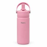 4Berry 350 ml Kulplu Pipetli Çelik Termos Bardak – BPA Free, Taşınabilir Mini Termos, Pembe Renk