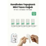 4Berry 5’li Kendinden Yapışkanlı Mini Termal Yazıcı Kağıdı 57 mm (3.5 m) – Sticker Termal Rulo