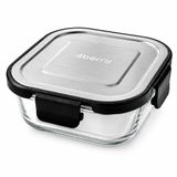 4Berry Home 800 ml Cam Saklama Kabı, Kilitli Kapaklı, Fırın ve Mikrodalga Uyumlu, Buzdolabı ve Dondurucuya Uygun, Gıda Temasına Uygun Yemek Saklama Kabı