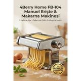 4Berry Manuel Makarna Makinesi - Erişte ve Hamur Açma Makinesi - Çift Kesici Başlıklı - 9 Kademe Ayarlı - 12 cm