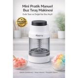 4Berry Mini Buz Kırıcı Ice Shaver – Manuel, Bpa Free, Paslanmaz Çelik Bıçaklı, Taşınabilir Buz Rendesi - Beyaz