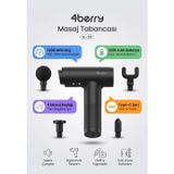 4Berry Mini Üçgen Masaj Tabancası SL-321 - Ergonomik Tasarım 4 Başlıklı Şarjlı Portatif Masaj Aleti