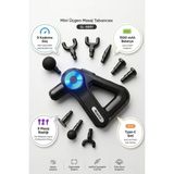 4berry Mini Üçgen Masaj Tabancası SL-8891 | 9 Kademe Güç, 9 Başlıklı, 1500 Mah Bataryalı, Type-C Şarjlı Profesyonel Kas Masaj Aleti - Siyah - Mavi