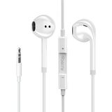 4Berry PS03 3.5 mm Jack Girişli Kablolu Kulak İçi Kulaklık Mikrofonlu Ses Kontrollü iOS Android Uyumlu - Beyaz