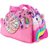 4Berry Unicorn Desenli Çocuk Spor ve Seyahat Çantası 14L – Su Geçirmez, Omuz & El Taşıma - Pembe