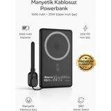 4Berry Y353S Powerbank 5.000 Mah Magnetic Wireless Siyah