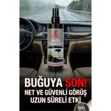 4E CARE Buğu Önleyici 250 ml + Bez Uzun Süre Etki (Araç Camları, Ev ve Ofis Camları, Banyo Aynaları ve Kask)