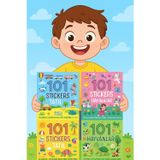4E Karatay Yayınları 4E 101 Stcker Etknlik Kitabı Taşıtlar-Prenses-Hayvanlar-Tatil (4 Lü Set)