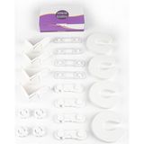 4'er Sünger Kapı Durdurucu+Mini Çok Amaçlı Kilit+Kapak Kilidi+Köşe Kilidi+Priz Kapağı - Çok Renkli